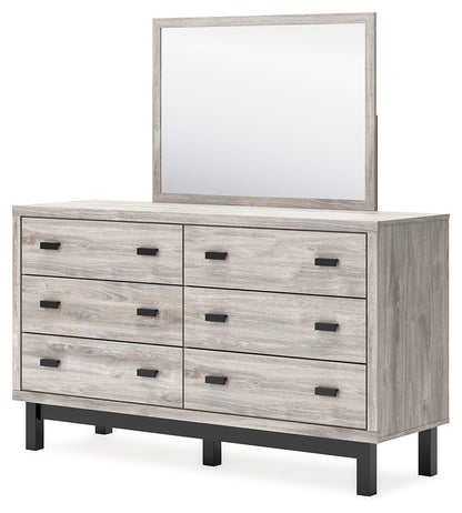 Vessalli - Dresser And Mirror - Gray