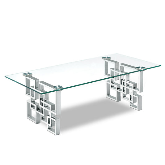 Alexis - Coffee Table - Pearl Silver
