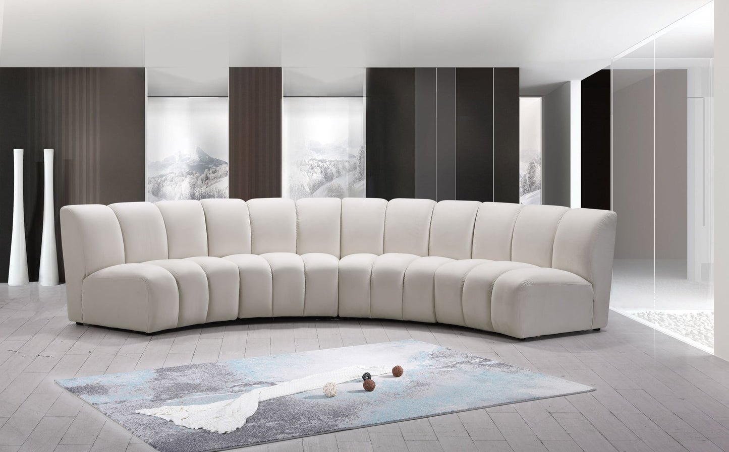 Infinity - 4 Piece Velvet Modular Sectional