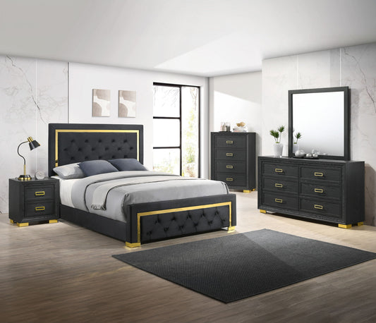 Pepe - King 5 Piece Bedroom Set - Black