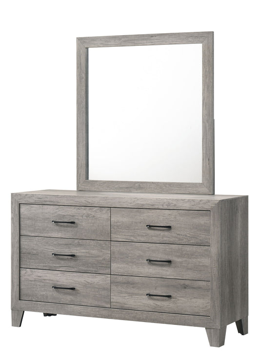 Hopkins - Dresser & Mirror - Gray