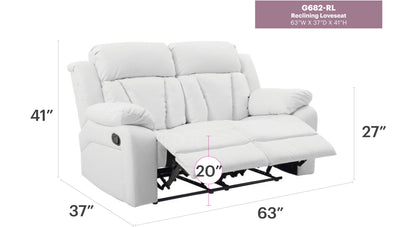 Daria - Cozy Padded Love Seat For Relaxation