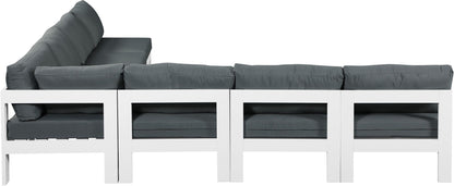 Nizuc - Outdoor Patio 7 Piece Modular Sectional With White Frame