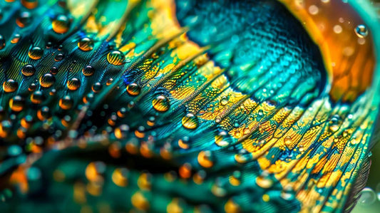 Peacock Droplets (Small) - Blue