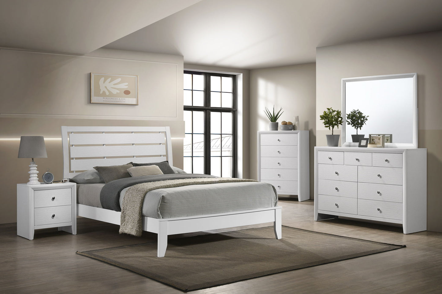 Evan - Queen Bed - White