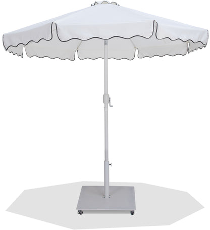 Amalfi - Aluminum Patio Umbrella - White Base / White Pole