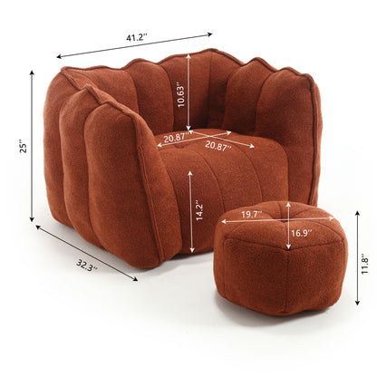 Soft Bean Bag Chair With High Resilient Foam