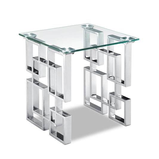Alexis - End Table - Pearl Silver