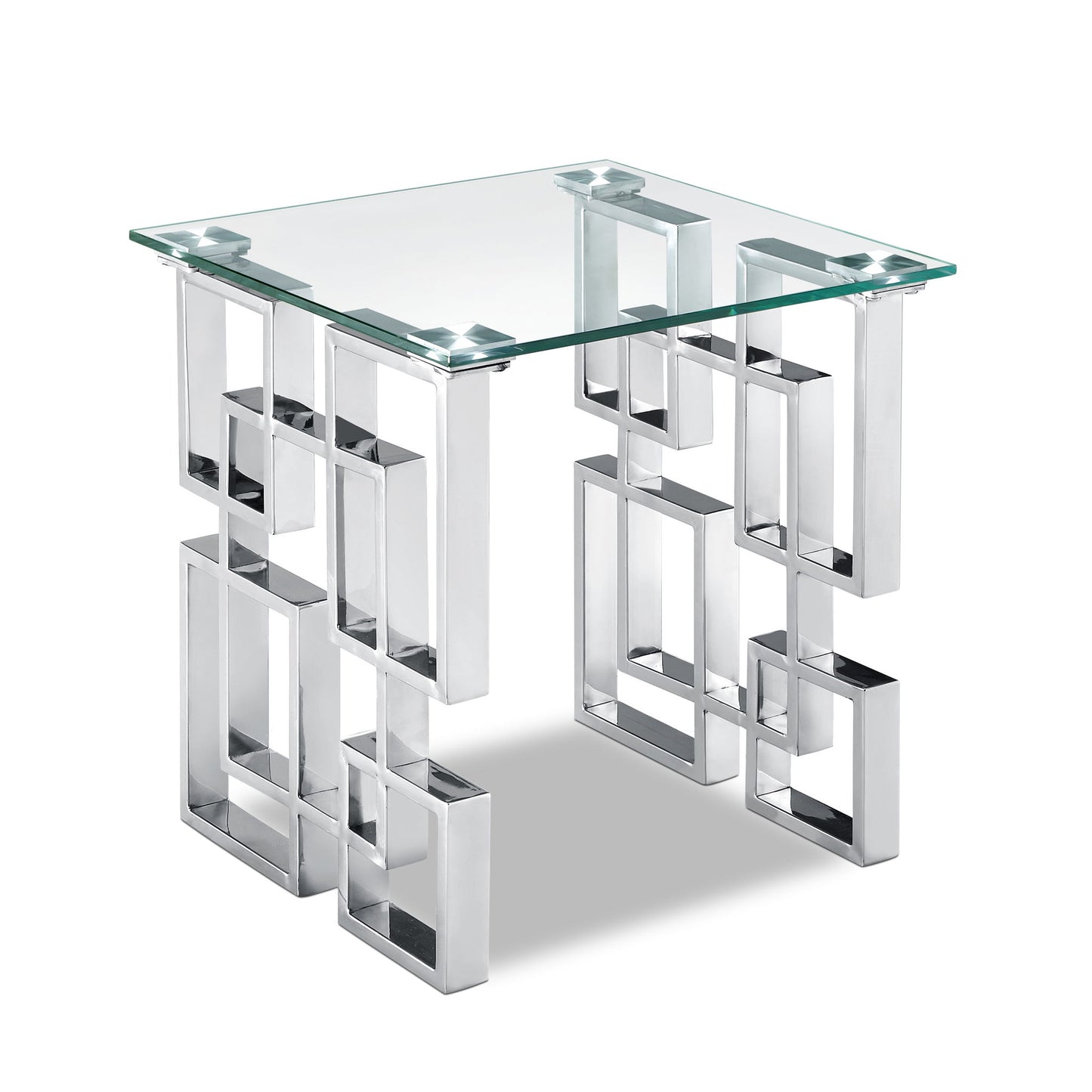 Alexis - End Table - Pearl Silver