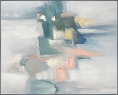 Frosted Pastel Mosaic - 56" x 70" Framed Wall Art