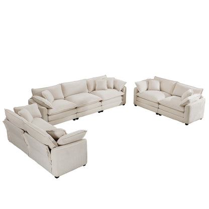Elegant Oversized Sectional Sofa Set With Deep Seats And Flexible Layout