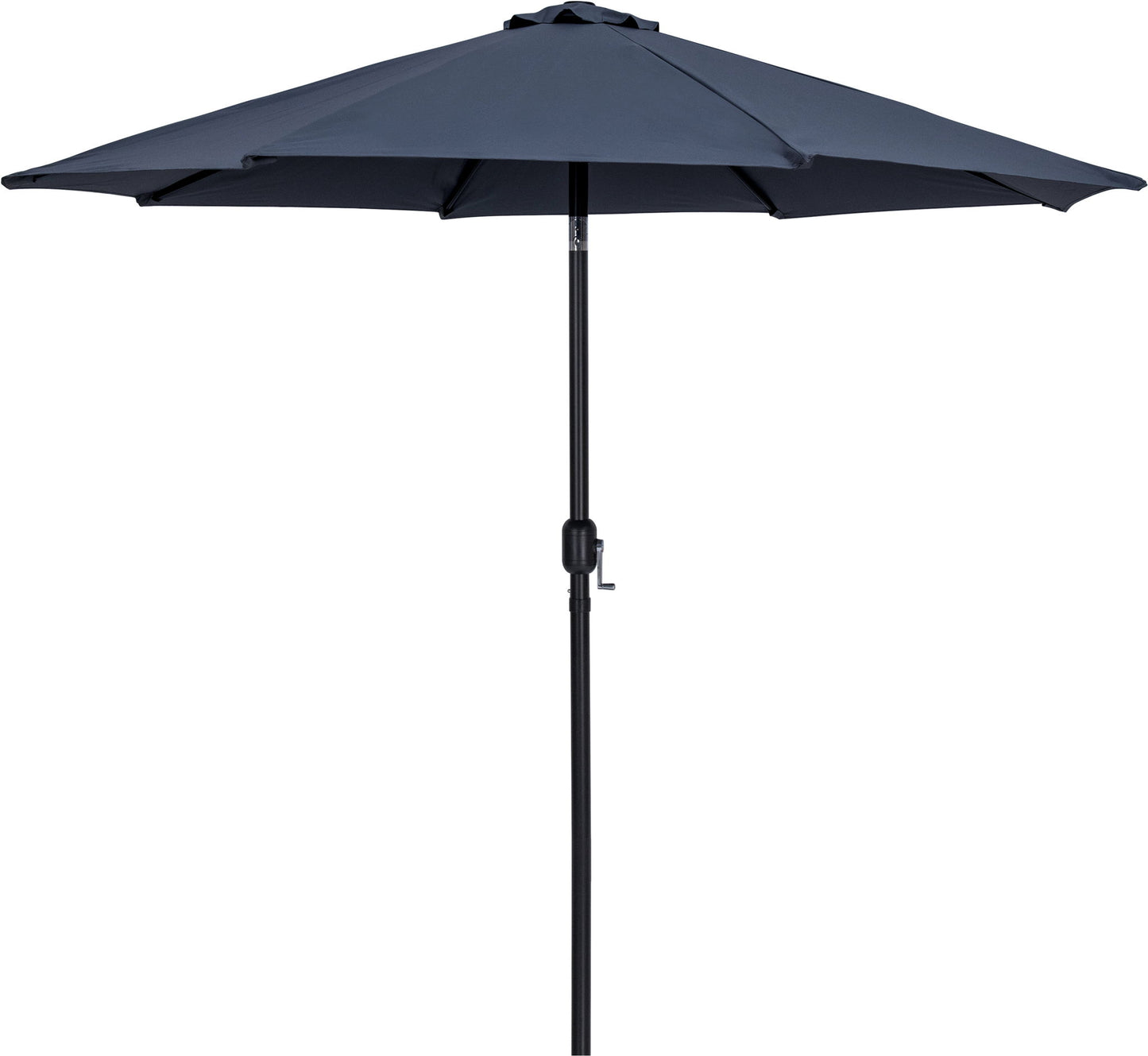 Fiji - Aluminum Patio Umbrella With Round Teak And Black Base