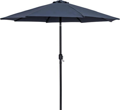 Fiji - Aluminum Patio Umbrella With Round Teak And Black Base