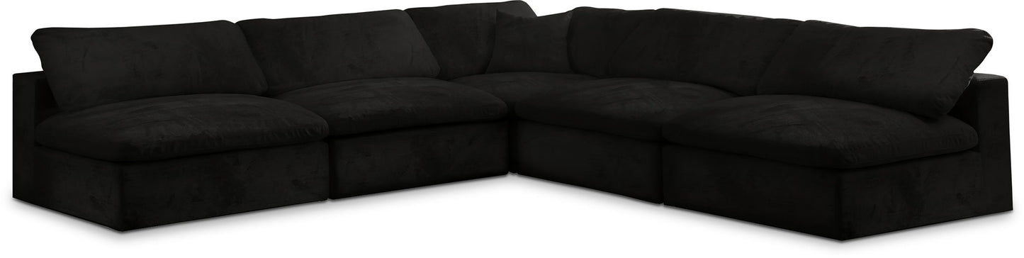 Cozy - 5 Piece Modular Corner Armless Sectional