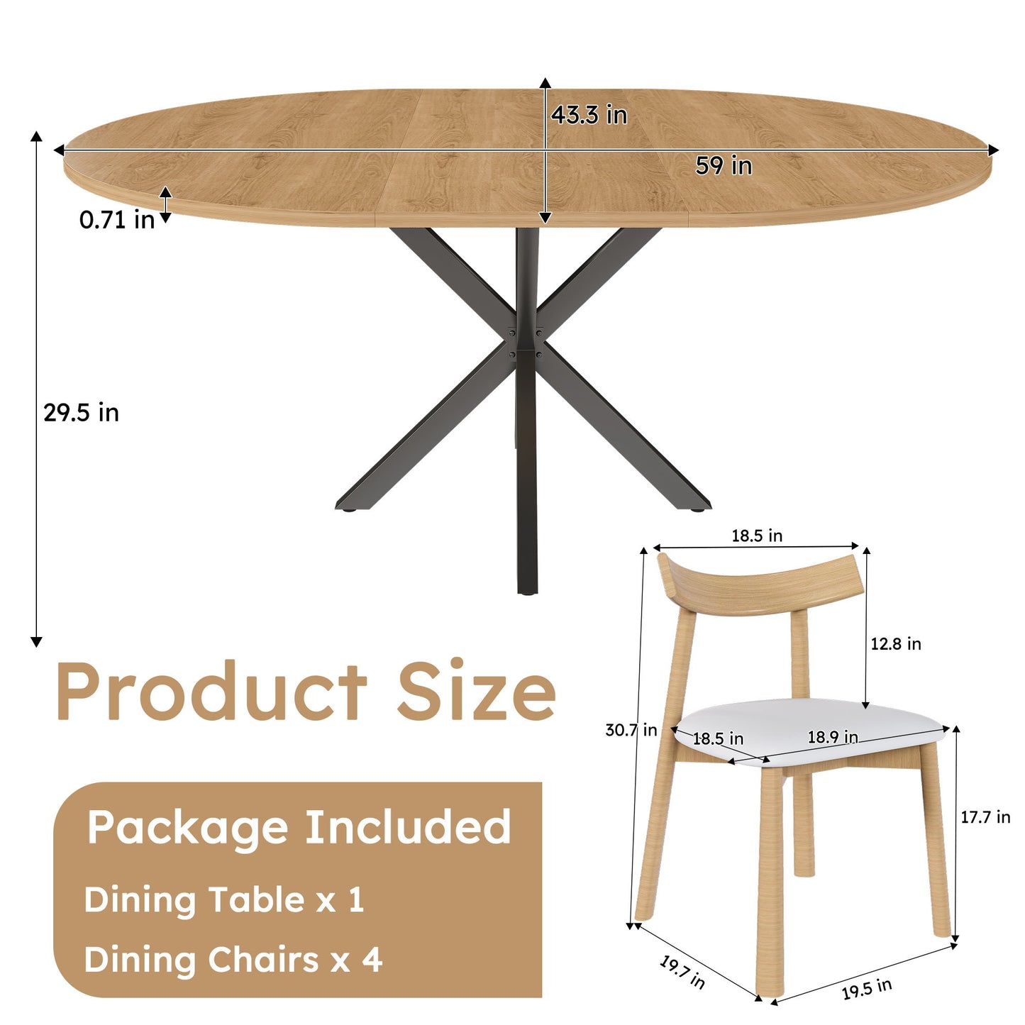 Modern Extendable Round Dining Table Set, Table With Chairs