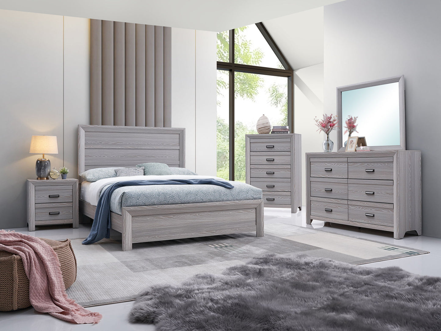 Adelaide - Dresser & Mirror - Drift Wood