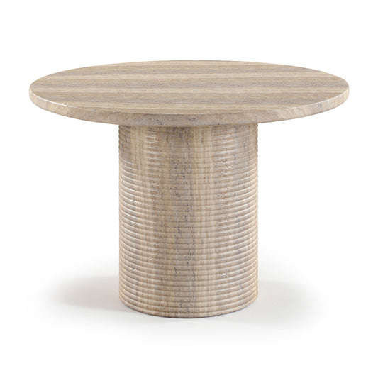 Rapallo - 43" Concrete Indoor/Outdoor Dining Table - Travertine