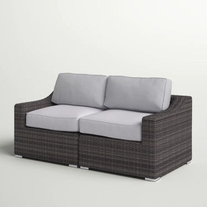 Chic Wide Outdoor Loveseat With Cushions