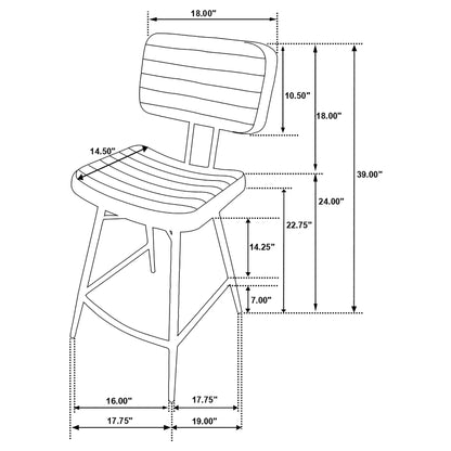 Senko - Upholstered Counter Chair (Set of 2)