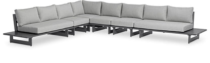 Maldives - 6 Piece Water Resistant Outdoor Patio Modular Sectional With Gray Base