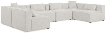 Cube - Linen 6 Piece Modular Armless Sectional