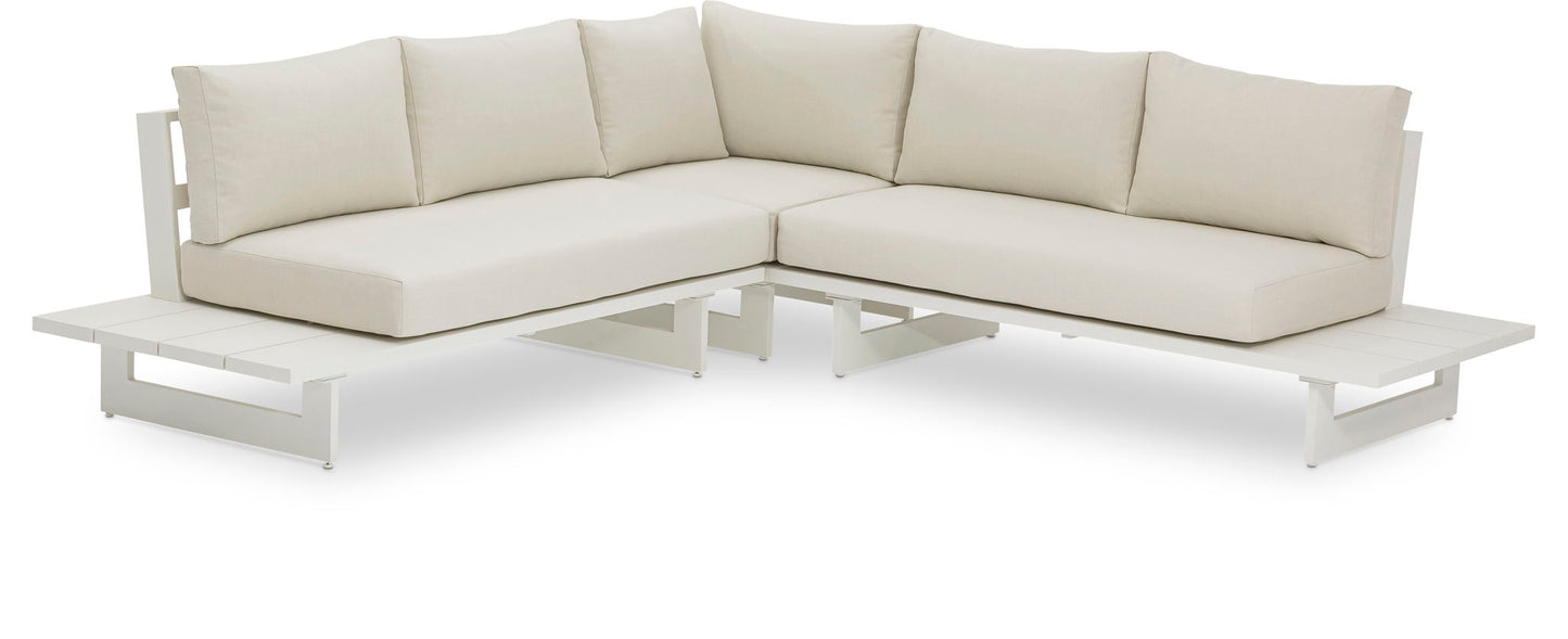 Maldives - Water Resistant Outdoor Patio Sectional With White Frame
