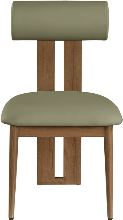 Dario - Faux Leather Dining Chair With Brown Frame (Set of 2)