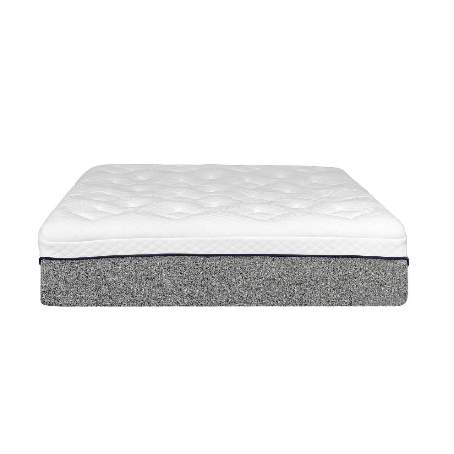 Ultra Plush 13" Gel Memory Foam Mattress For King Size Bed With Double Layered Jacquard Cover - Gray / White