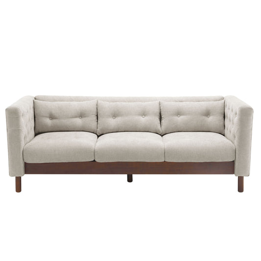 Upholstered Sofa Modern 3 Seater Sofa Couch With Tufted Design For Living Room