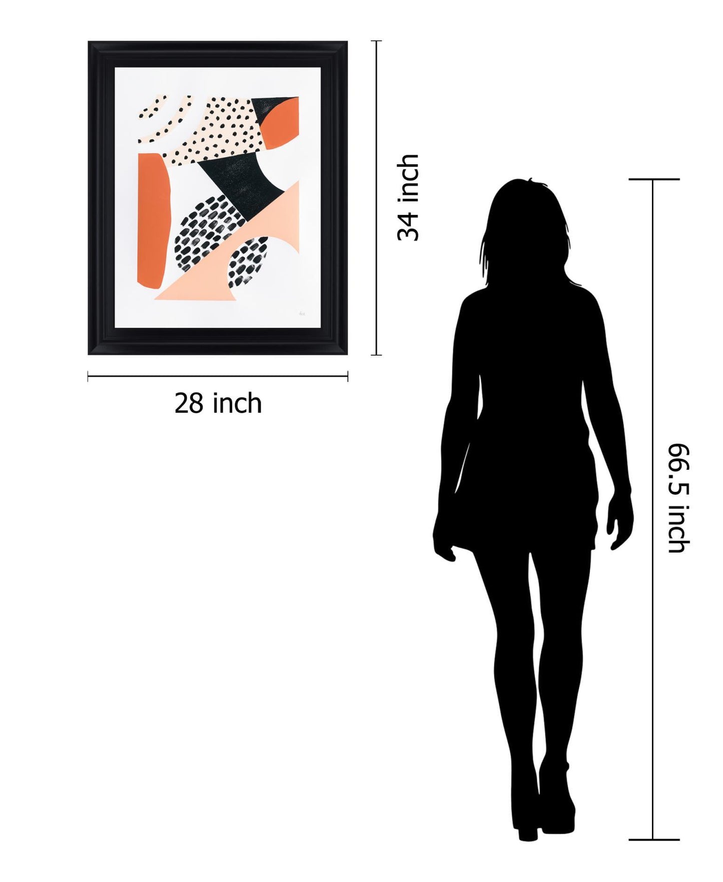 Terracotta Motion - 28" x 34" Framed Wall Art