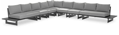 Maldives - 7 Piece Water Resistant Outdoor Patio Modular Sectional With Gray Base