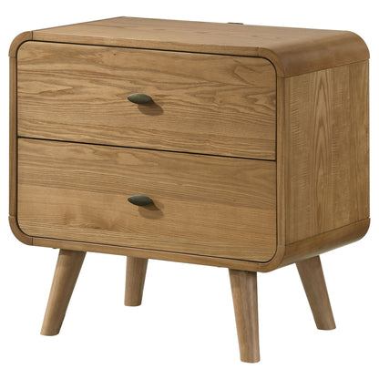 Winston - 2 Drawer Nightstand - Ash Brown