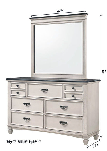 Sawyer - Queen 5 Piece Bedroom Set - Antique White