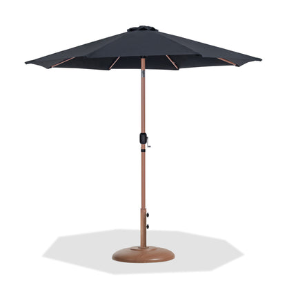 Fiji - Aluminum Patio Umbrella With Round Teak Base