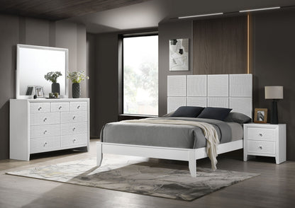 Denker - King 4 Piece Bedroom Set - White