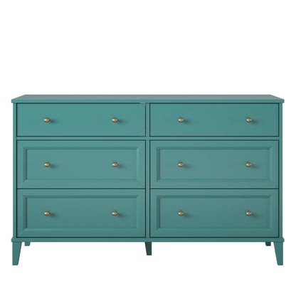 Monticello - 6 Drawer Dresser - Green