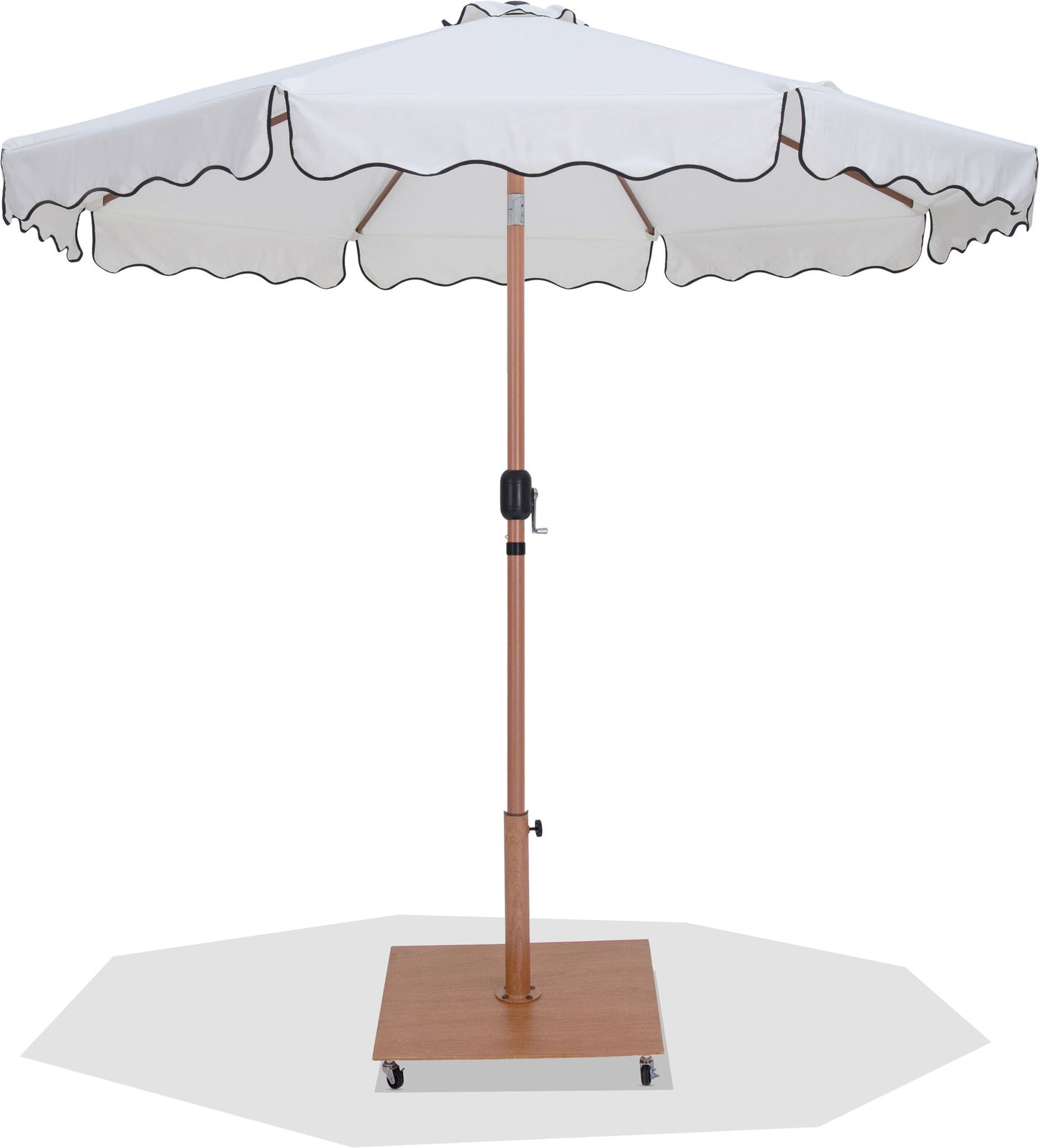 Amalfi - Aluminum Patio Umbrella - Light Brown Base / Light Brown Pole