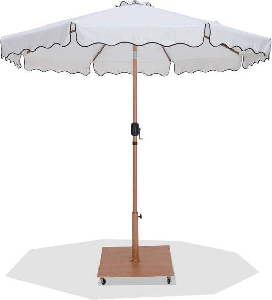 Amalfi - Aluminum Patio Umbrella - Light Brown Base / Light Brown Pole
