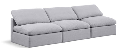 Indulge - Linen 3 Seat Modular Armless Sofa