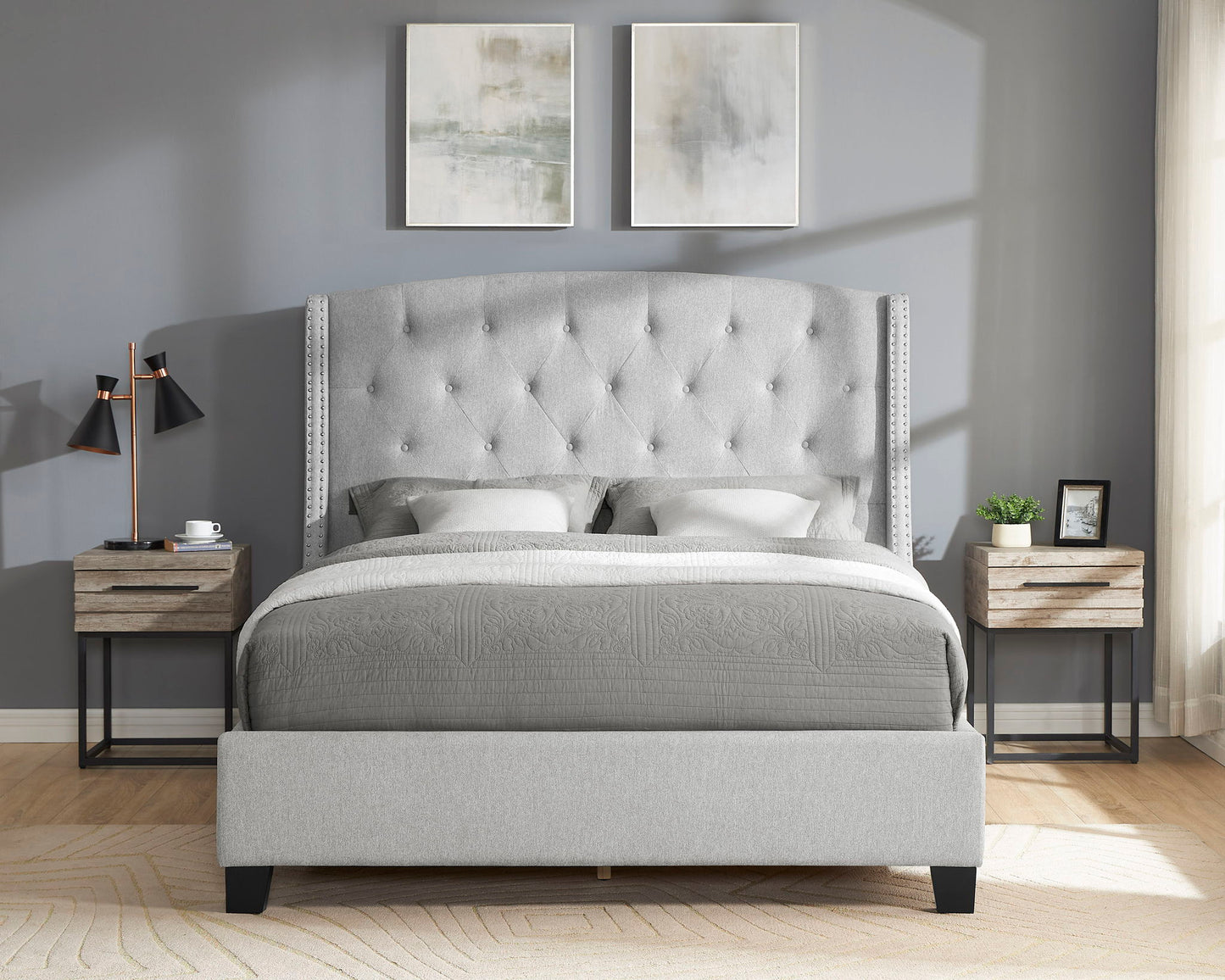 Eva - King Bed - Dove