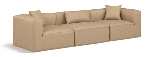 Cube - Modular 3 Piece Sofa - Tan