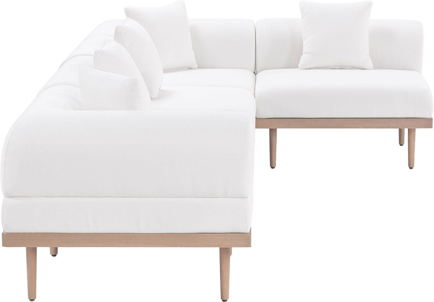 Laguna - 5 Piece 106.5" Upholstered Outdoor Patio Modular Sectional