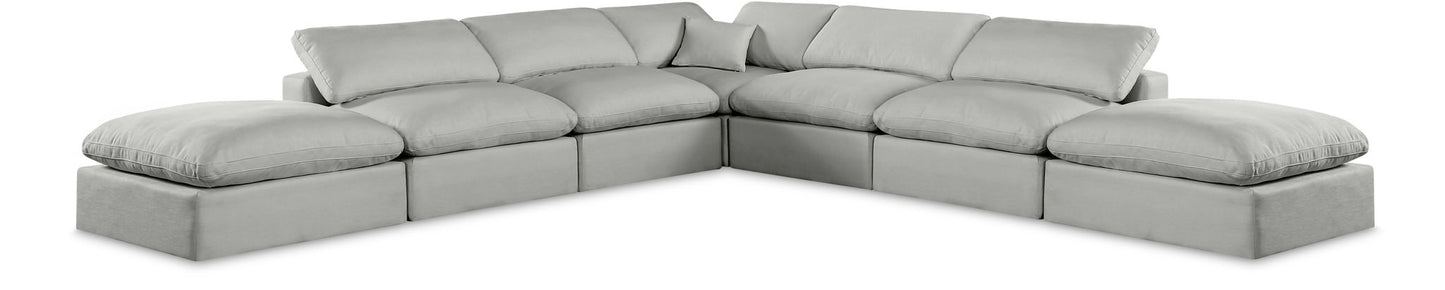 Comfy - 7 Piece Linen Modular Corner Sectional