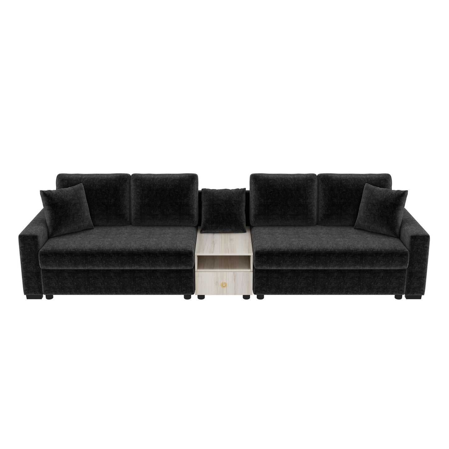 Modular Sofa Couch With Storage Armrest And Center Console