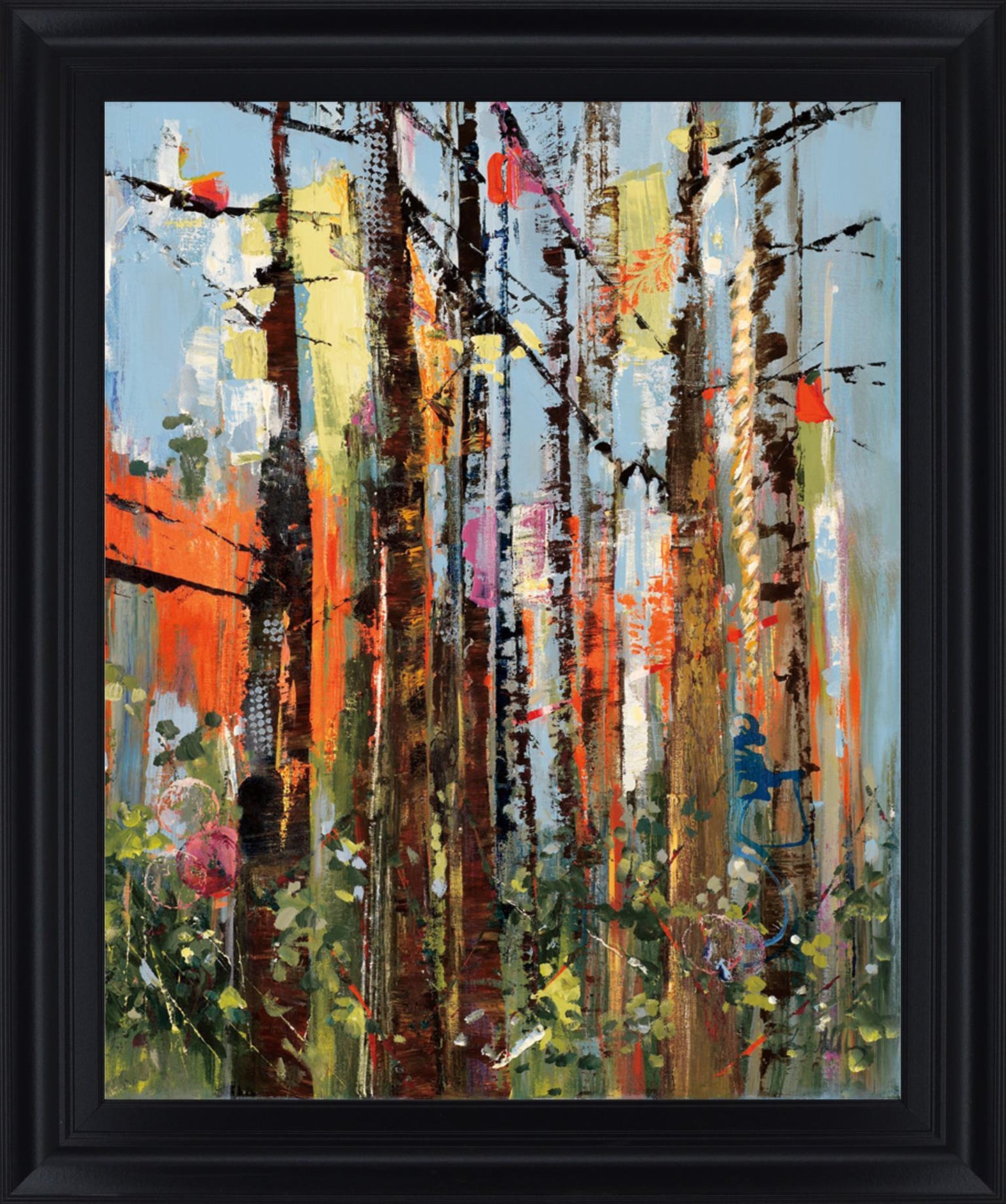 Sunlit Thicket - 28" x 34" Framed Wall Art