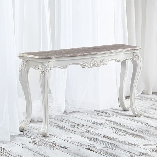 Ciddrenar - Sofa Table - Marble Top & White