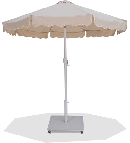 Amalfi - Aluminum Patio Umbrella - White Base / White Pole