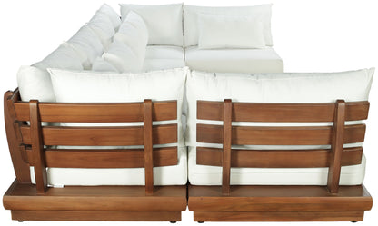 Mirella - 6 Piece Water Resistant Fabric Upholstered Outdoor Patio Modular Sectional