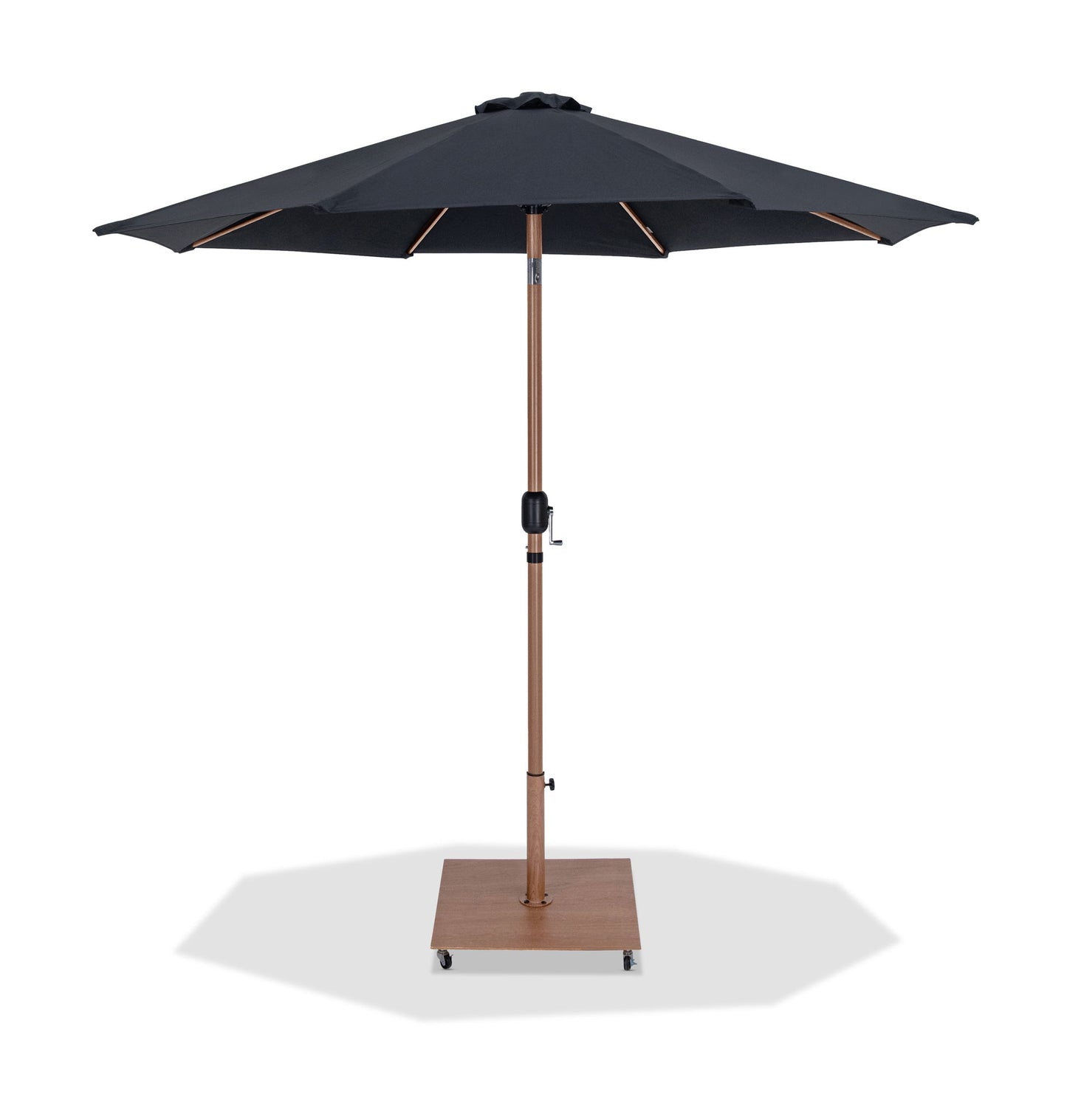 Fiji - Aluminum Patio Umbrella With Square Teak Base