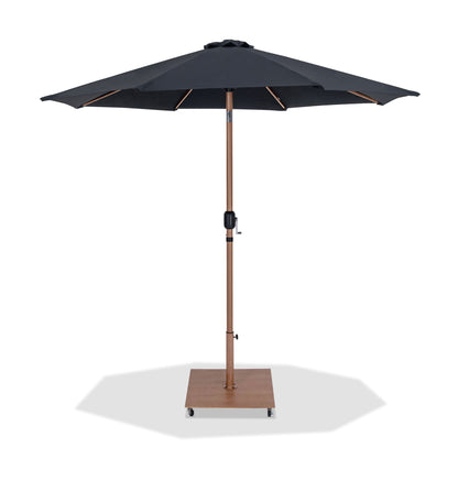 Fiji - Aluminum Patio Umbrella With Square Teak Base
